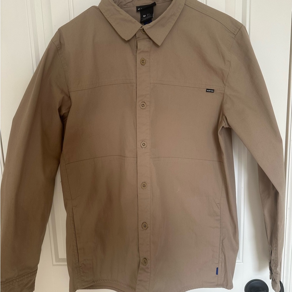 Burton Mens Medium Work Stretch Long Sleeve Overshirt